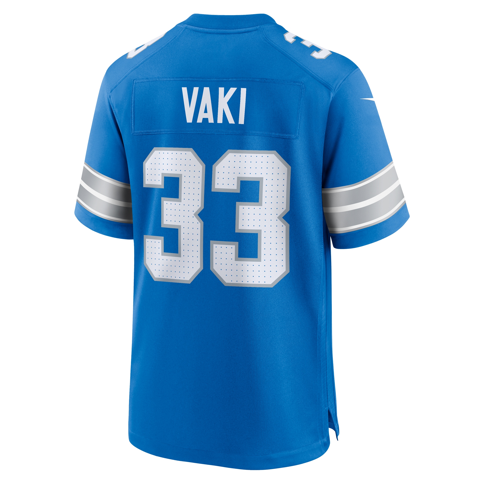 Men's Detroit Lions Sione Vaki Blue Team Game Jersey JS5262 nicesnker - Image 3