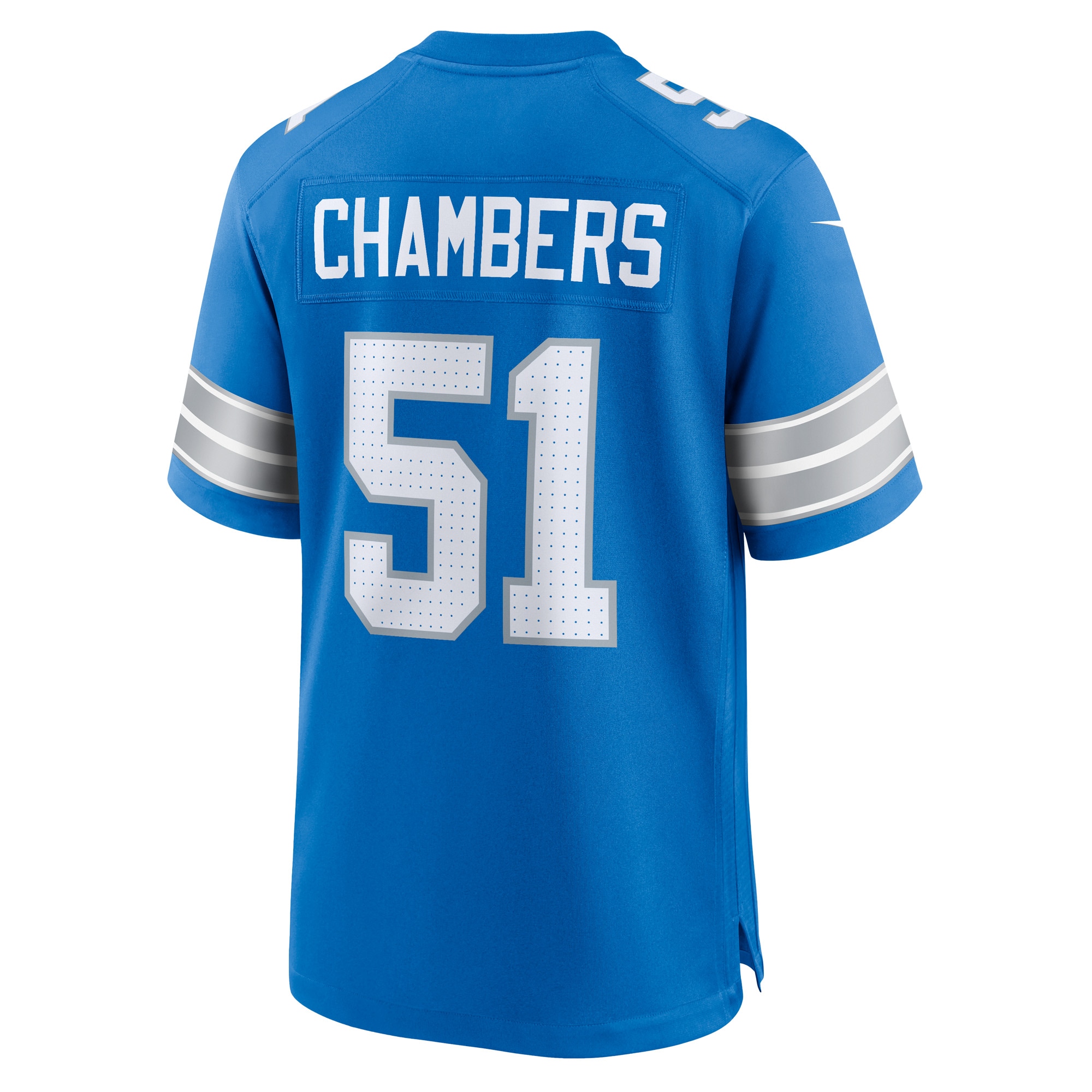 Men's Detroit Lions Steele Chambers Blue Game Jersey JS7087 nicesnker - Image 3