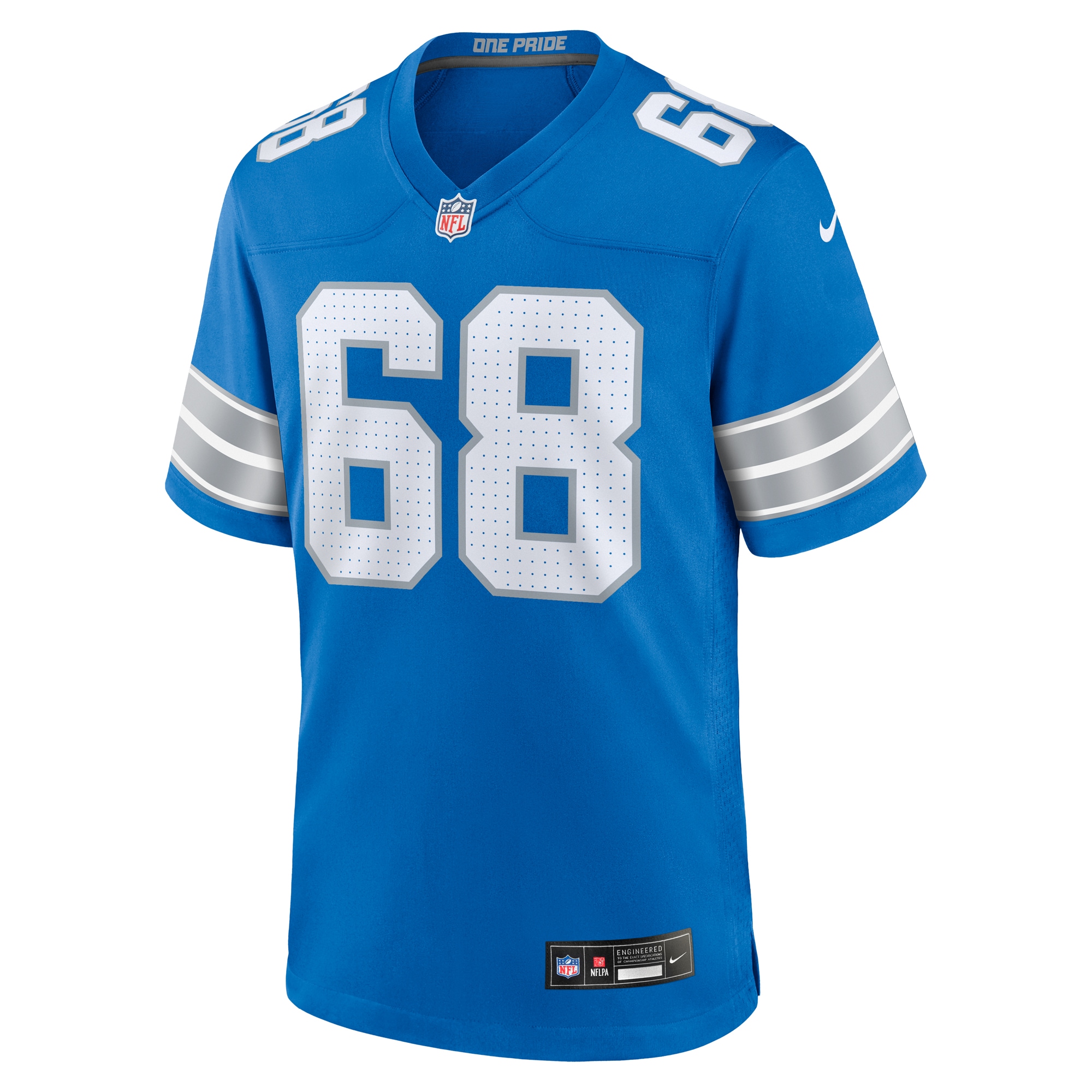 Men's Detroit Lions Taylor Decker Blue Team Game Jersey JS4478 nicesnker - Image 2
