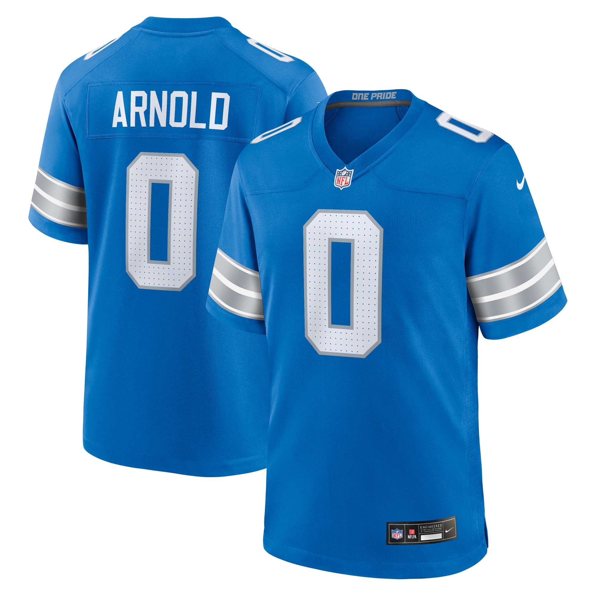 Men's Detroit Lions Terrion Arnold Blue Player Game Jersey JS8547 nicesnker