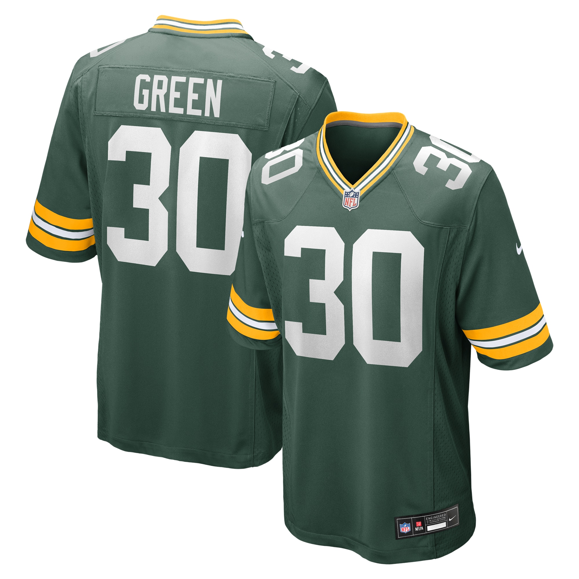 Men's Green Bay Packers Ahman Green Green Team Retired Player Game Jersey JS9232 nicesnker - Image 3