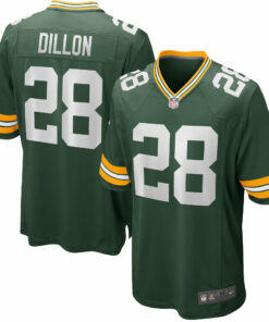 Men's Green Bay Packers AJ Dillon Green Team Game Jersey JS3238 nicesnker