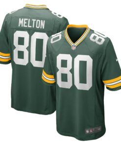 Men's Green Bay Packers Bo Melton Green Home Game Player Jersey JS5903 nicesnker