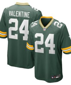 Men's Green Bay Packers Carrington Valentine Green Game Jersey JS5641 nicesnker