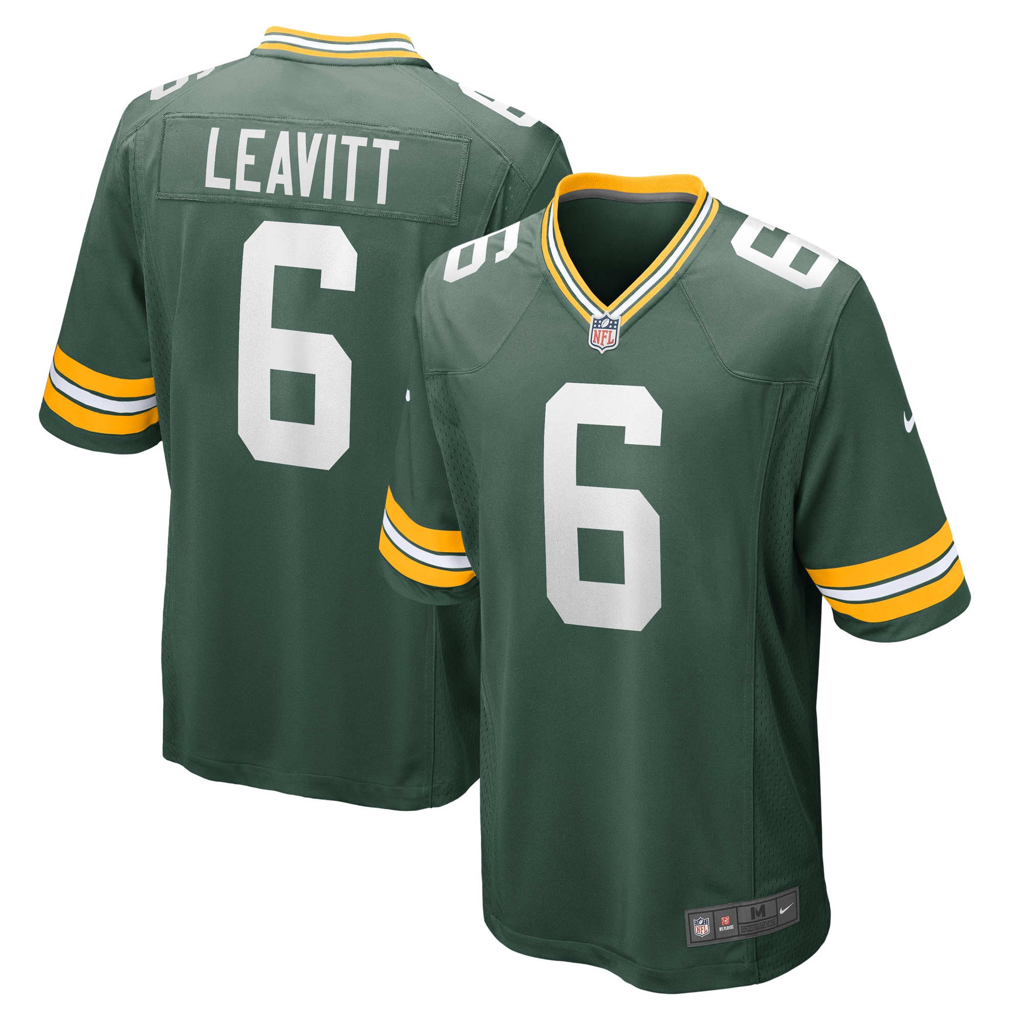 Men's Green Bay Packers Dallin Leavitt Green Game Player Jersey JS4097 nicesnker
