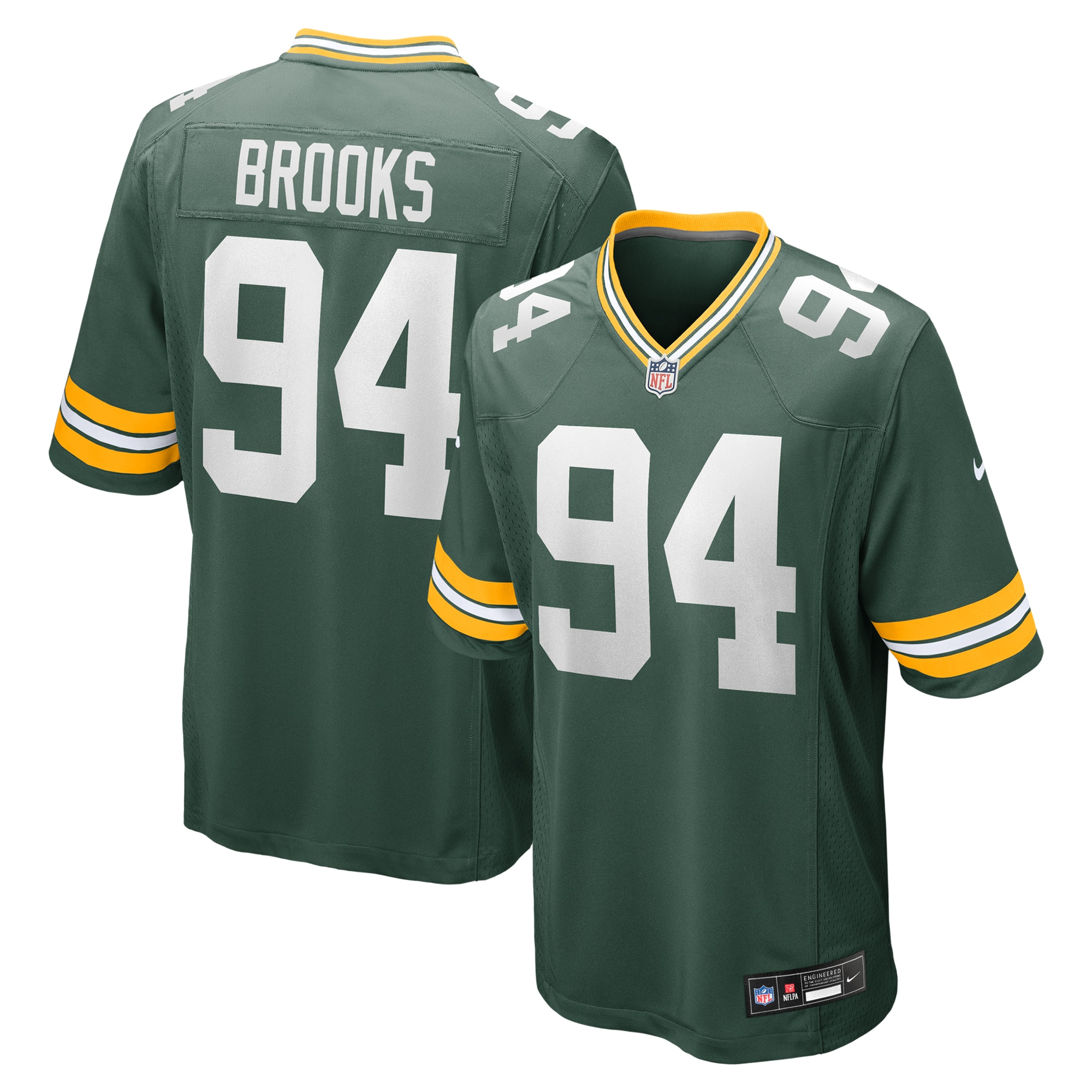 Men's Green Bay Packers Karl Brooks Green Game Jersey JS6533 nicesnker