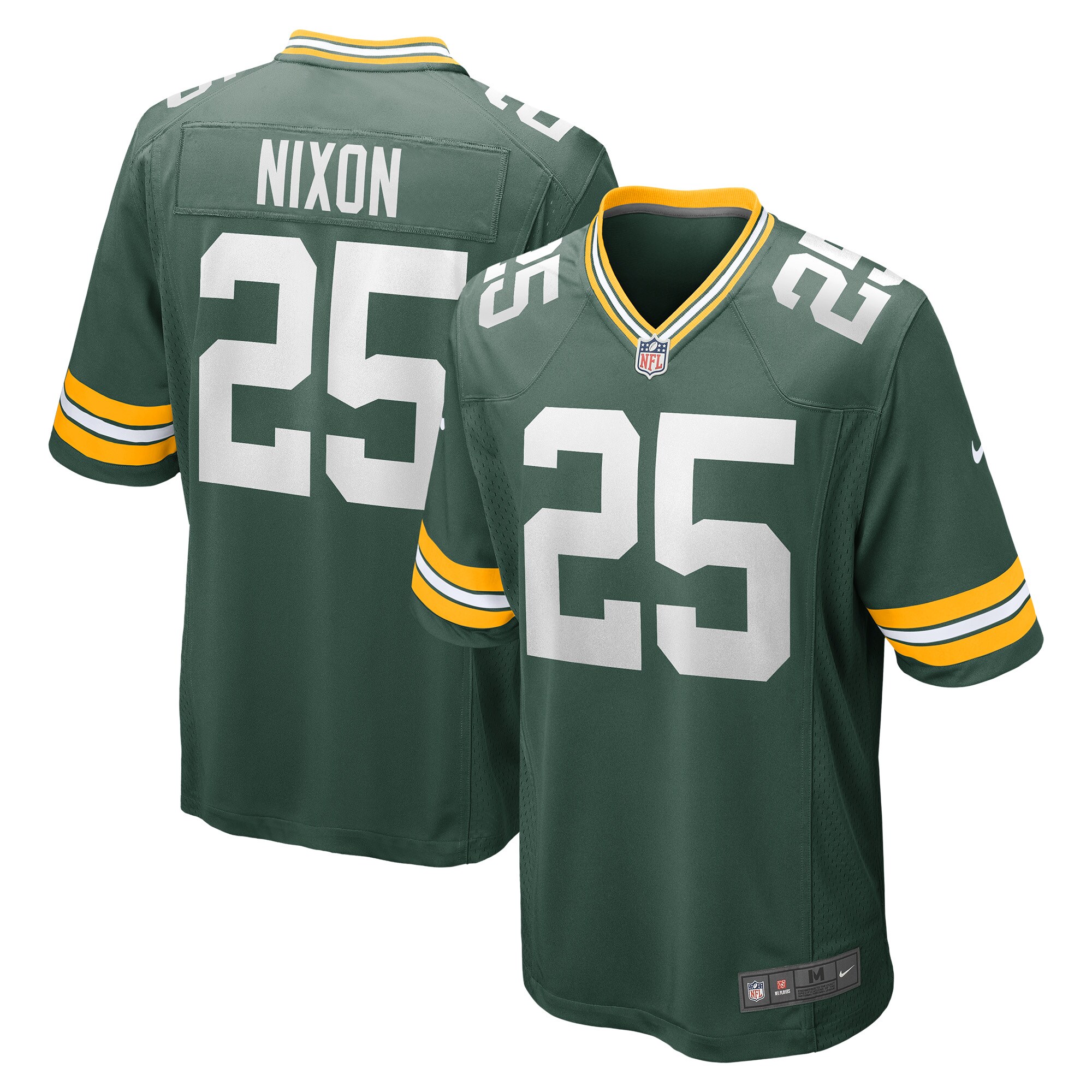 Men's Green Bay Packers Keisean Nixon Green Game Player Jersey JS8609 nicesnker