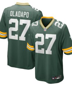 Men's Green Bay Packers Kitan Oladapo Green Game Jersey JS5556 nicesnker