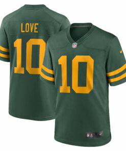 Men's Green Bay Packers Love Green Alternate Game Jersey JS2828 nicesnker