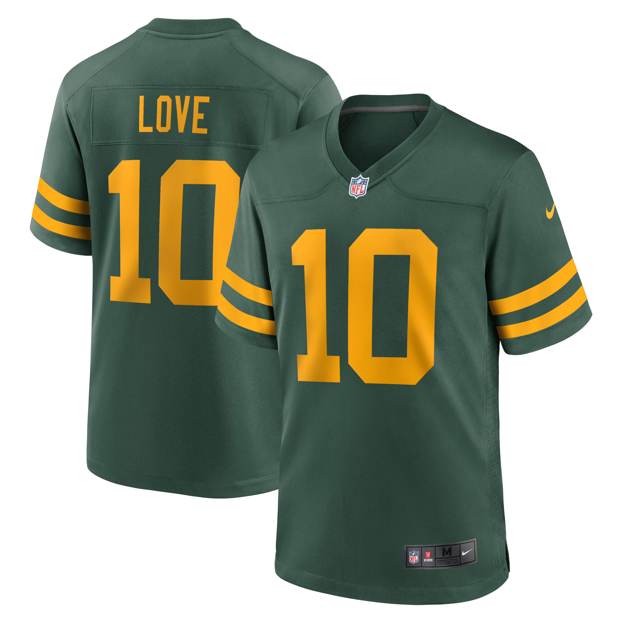 Men's Green Bay Packers Love Green Alternate Game Jersey JS2828 nicesnker