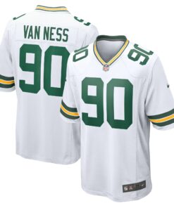 Men's Green Bay Packers Lukas Van Ness White Game Jersey JS4544 nicesnker