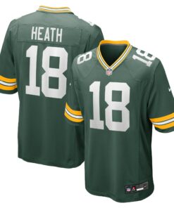 Men's Green Bay Packers Malik Heath Green Game Jersey JS5979 nicesnker