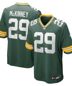 Men's Green Bay Packers Xavier McKinney Green Team Game Jersey JS2634 nicesnker