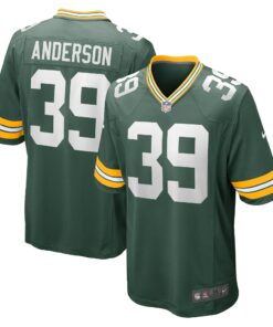 Men's Green Bay Packers Zayne Anderson Green Team Game Jersey JS6507 nicesnker