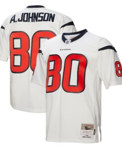 Men's Houston Texans Andre Johnson Mitchell & Ness White Legacy Jersey JS6248 nicesnker