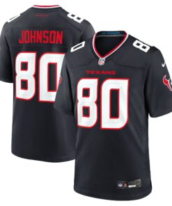 Men's Houston Texans Andre Johnson Navy Team Retired Player Game Jersey JS5342 nicesnker