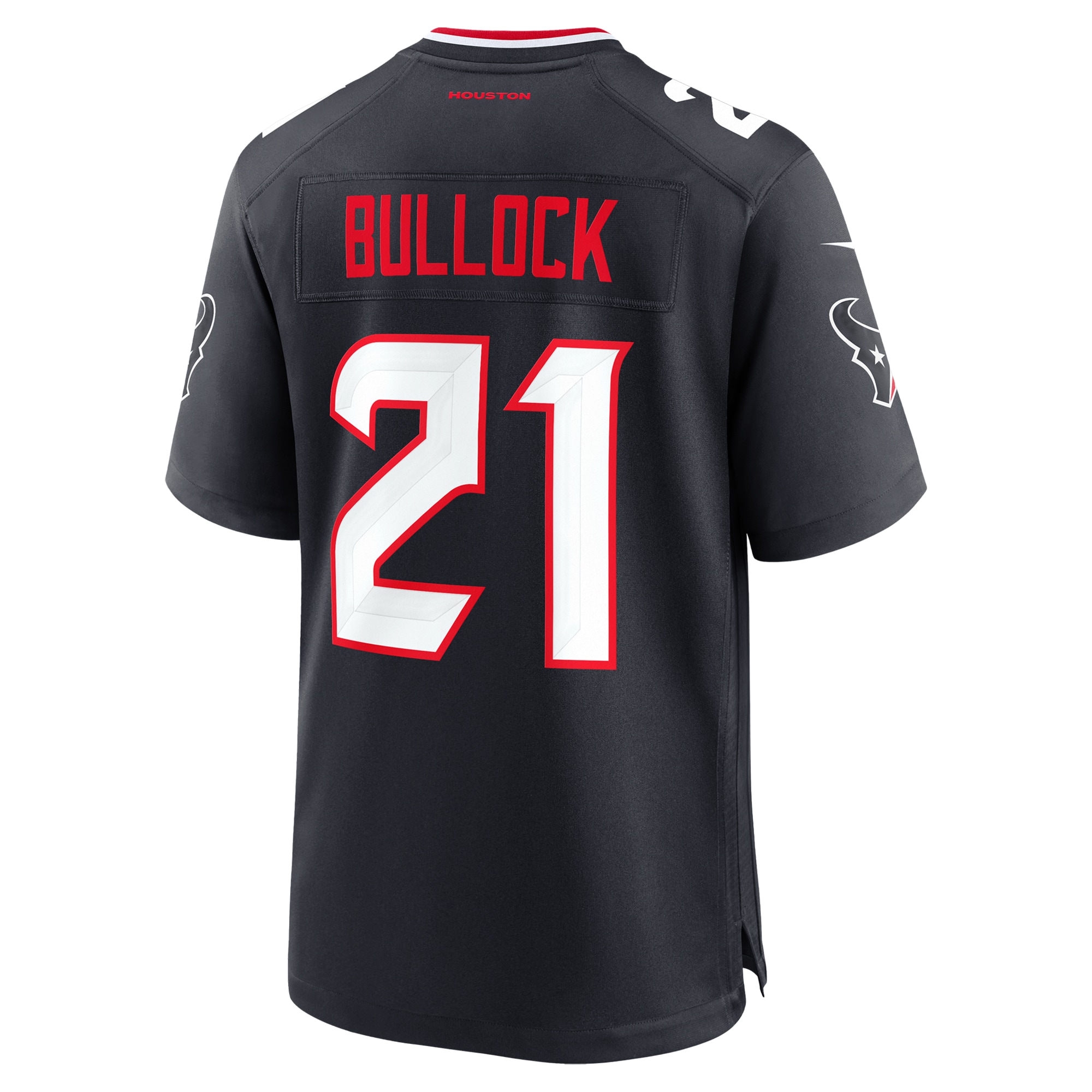 Men's Houston Texans Calen Bullock Navy Team Game Jersey JS8174 nicesnker - Image 3