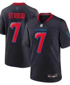 Men's Houston Texans C.J. Stroud Navy 2nd Alternate Game Jersey JS9322 nicesnker