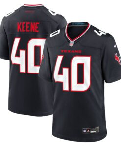 Men's Houston Texans Dalton Keene Navy Team Game Jersey JS1952 nicesnker