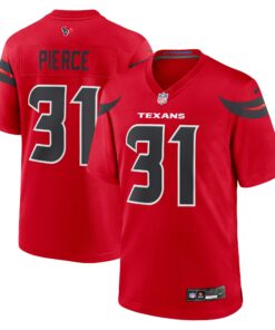 Men's Houston Texans Dameon Pierce Red Alternate Game Jersey JS3583 nicesnker
