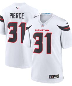 Men's Houston Texans Dameon Pierce White Game Jersey JS2968 nicesnker