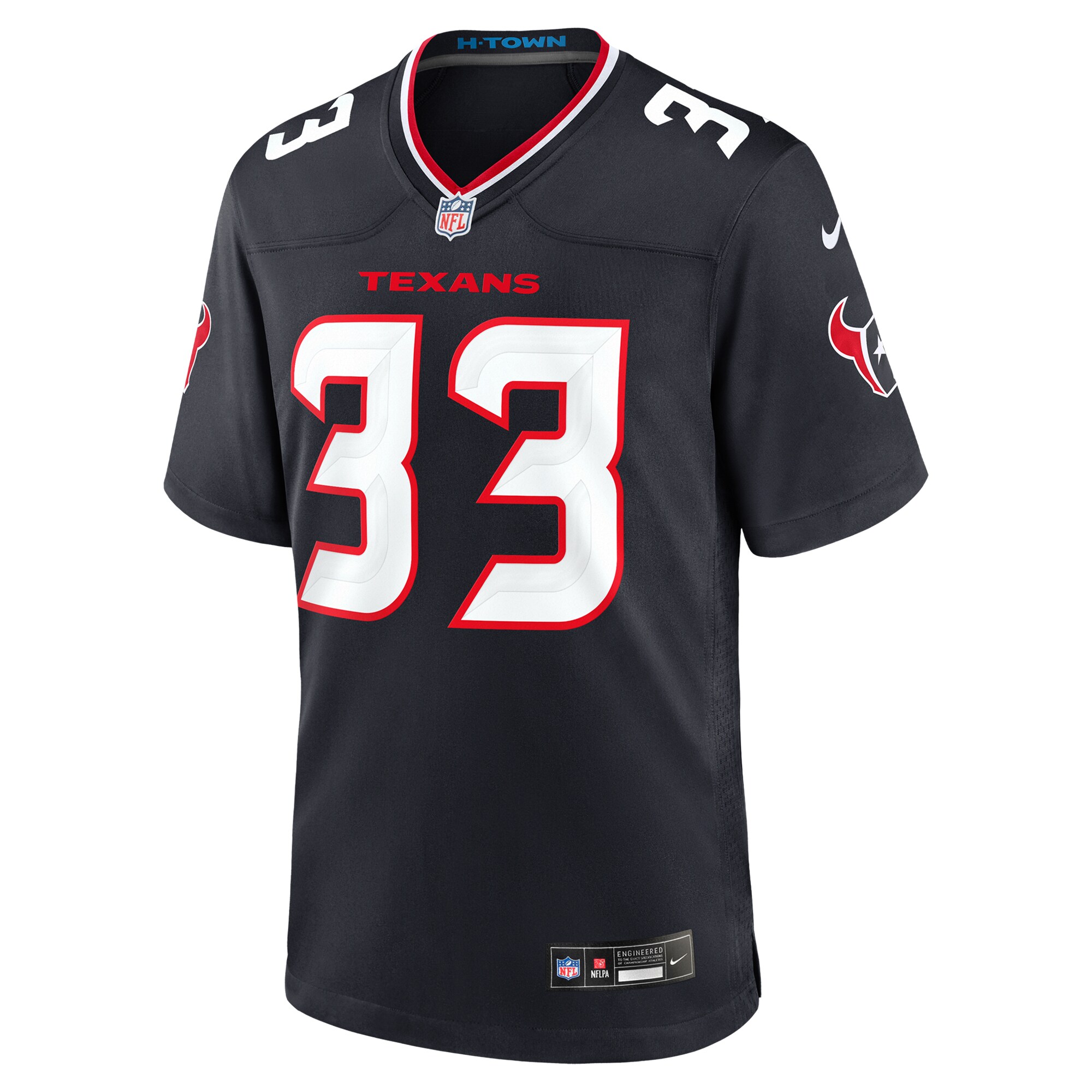 Men's Houston Texans Dare Ogunbowale Navy Team Game Jersey JS7156 nicesnker - Image 2