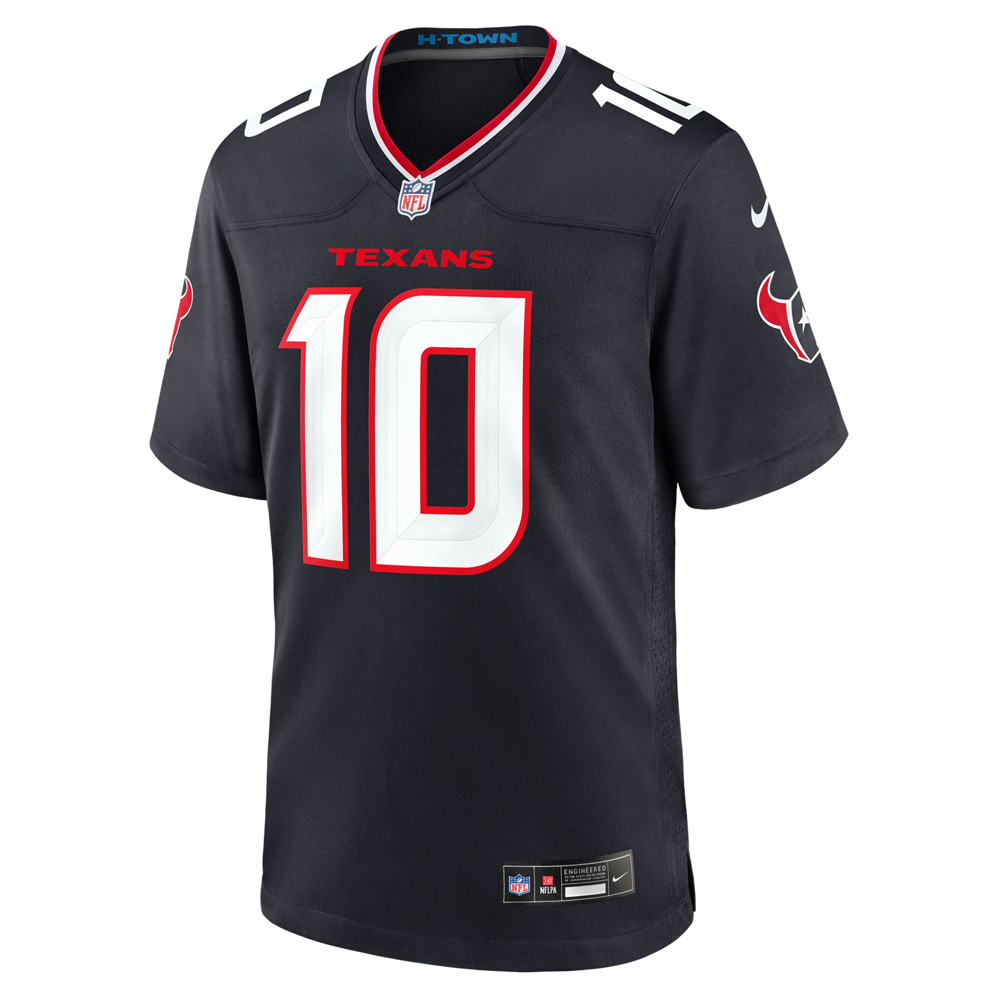 Men's Houston Texans Davis Mills Navy Team Game Jersey JS6047 nicesnker - Image 2