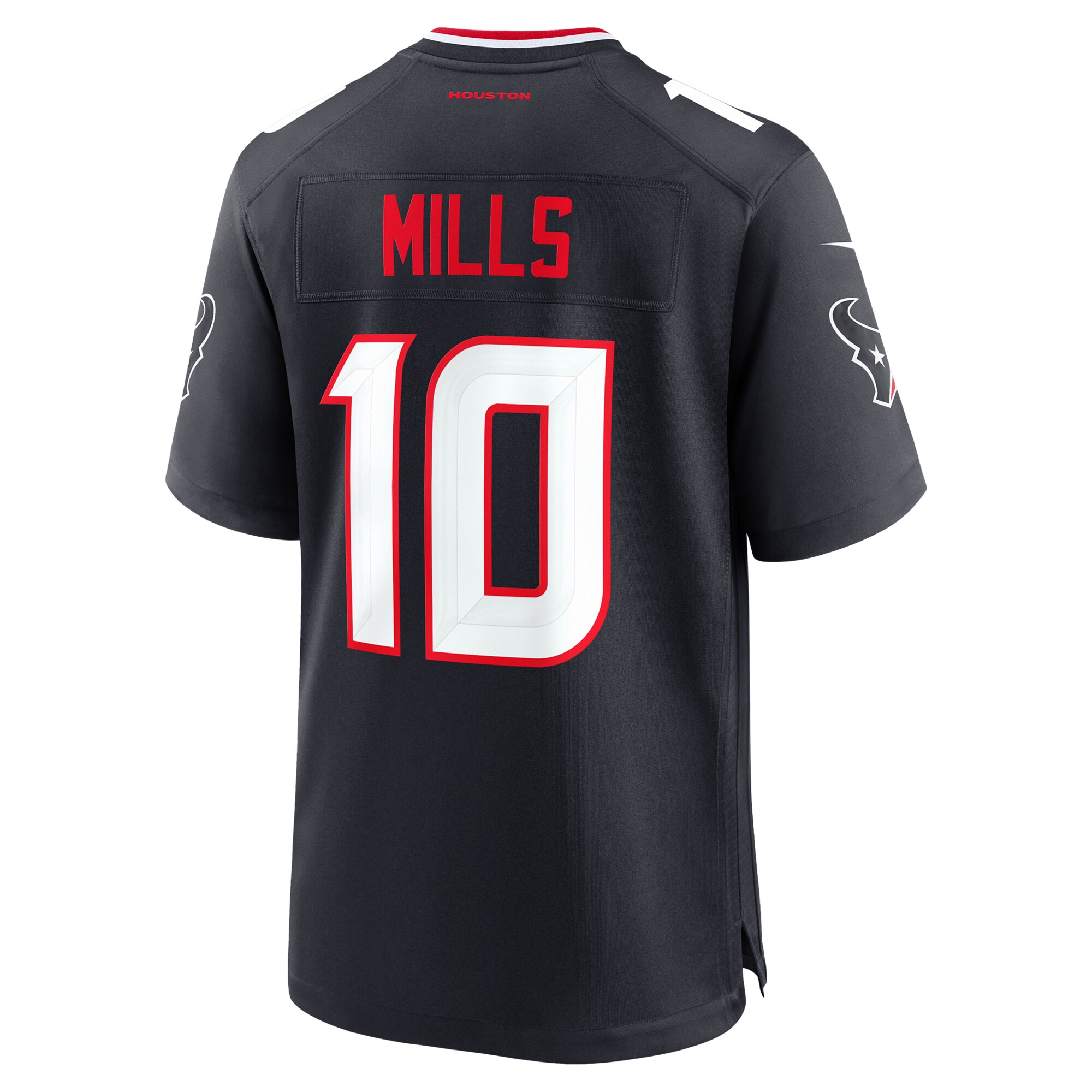 Men's Houston Texans Davis Mills Navy Team Game Jersey JS6047 nicesnker - Image 3
