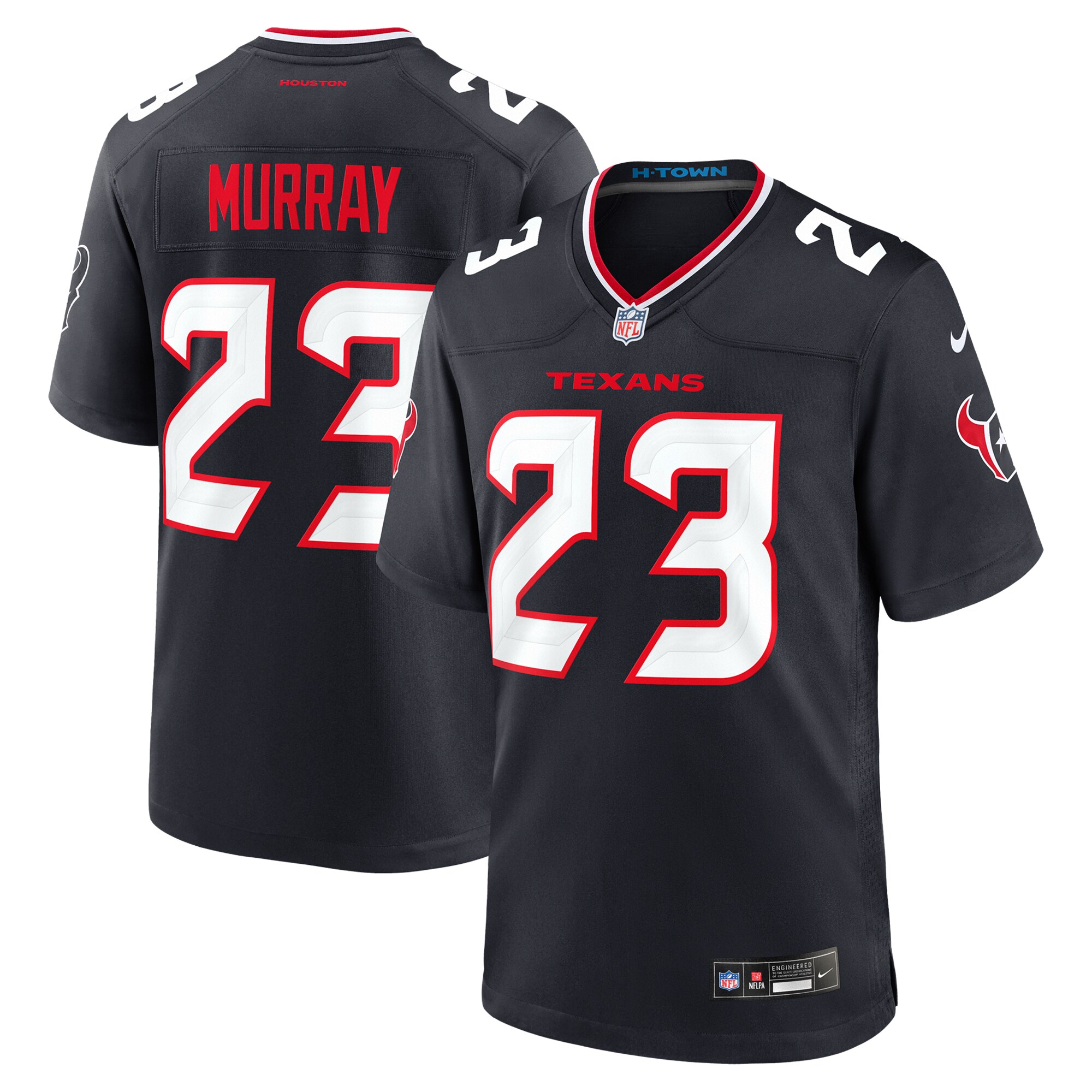 Men's Houston Texans Eric Murray Navy Team Game Jersey JS5475 nicesnker