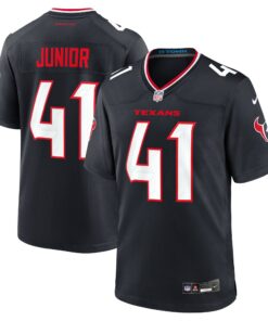 Men's Houston Texans Gregory Junior Navy Team Game Jersey JS6696 nicesnker