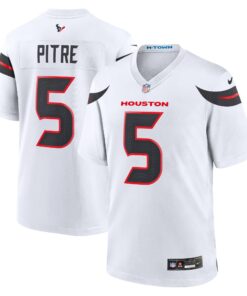 Men's Houston Texans Jalen Pitre White Game Jersey JS1609 nicesnker