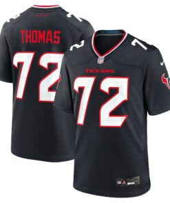 Men's Houston Texans Jaylon Thomas Navy Team Game Jersey JS5703 nicesnker