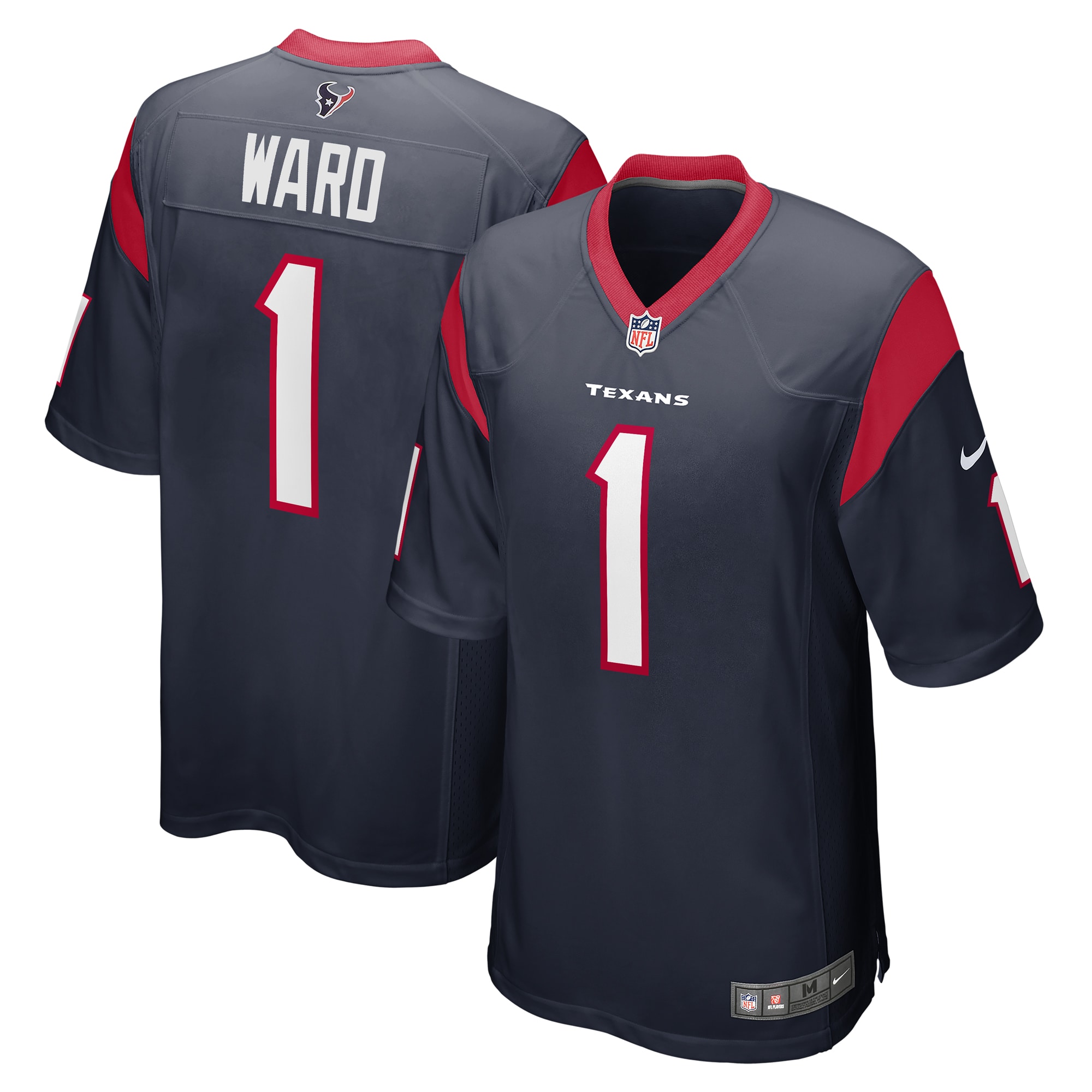 Men's Houston Texans Jimmie Ward Navy Game Player Jersey JS7354 nicesnker