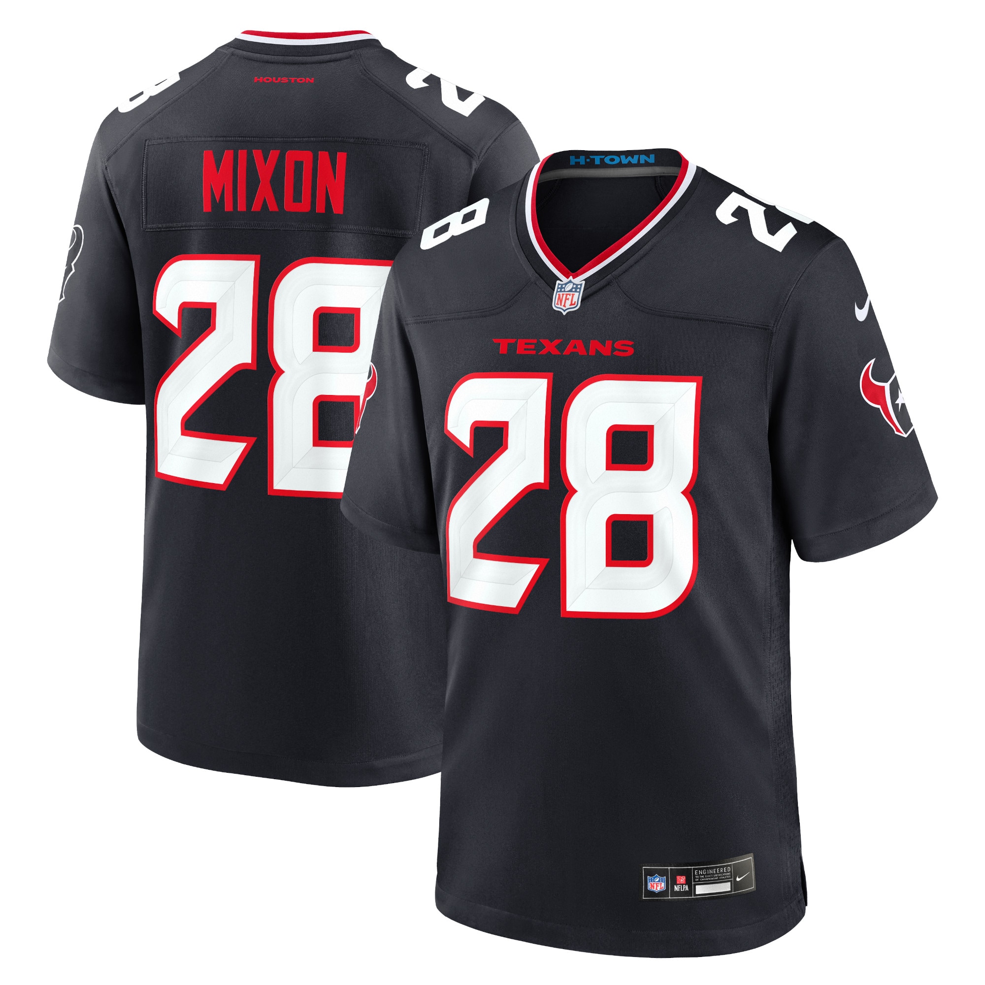 Men's Houston Texans Joe Mixon Navy Game Jersey JS3859 nicesnker
