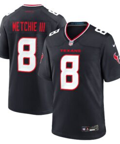 Men's Houston Texans John Metchie III Navy Team Game Jersey JS4827 nicesnker
