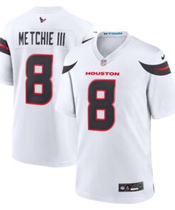 Men's Houston Texans John Metchie III White Game Jersey JS7396 nicesnker