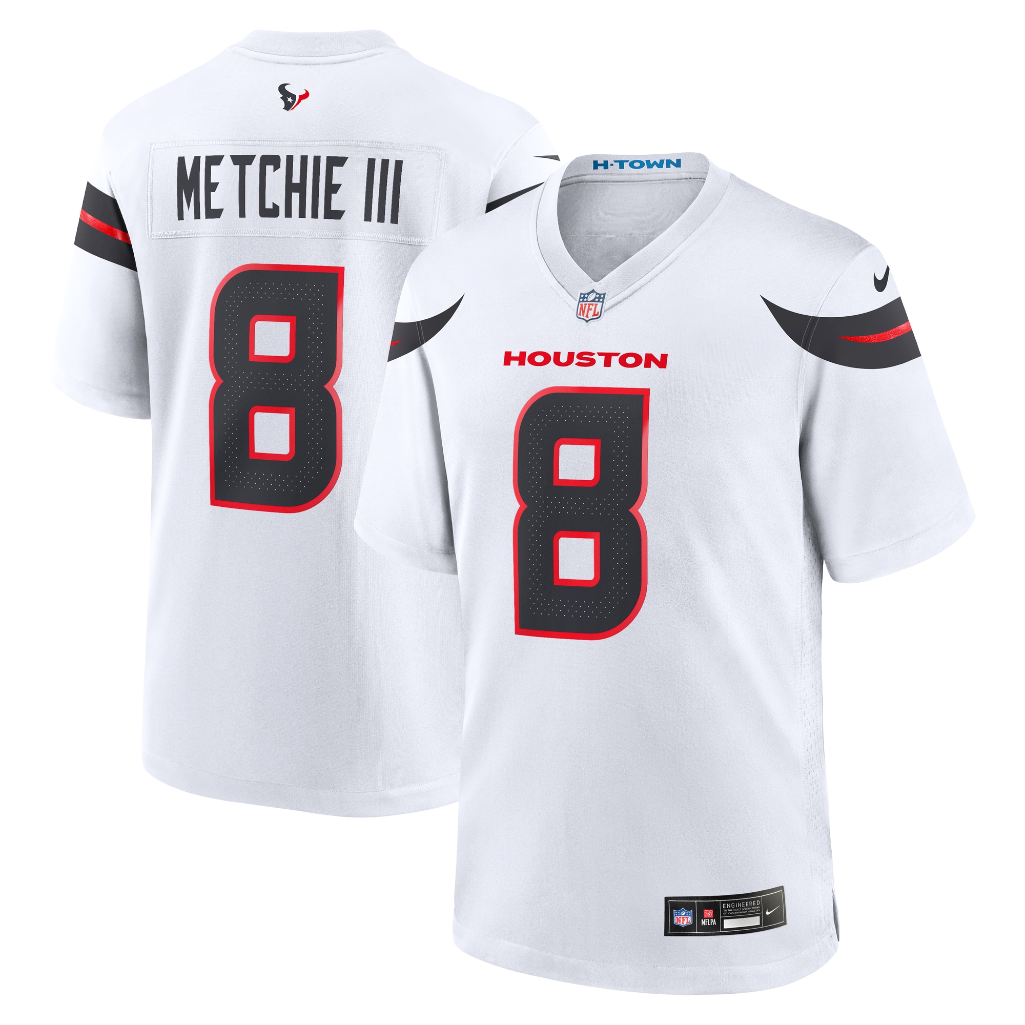 Men's Houston Texans John Metchie III White Game Jersey JS7396 nicesnker