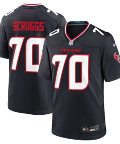 Men's Houston Texans Juice Scruggs Navy Team Game Jersey JS1816 nicesnker