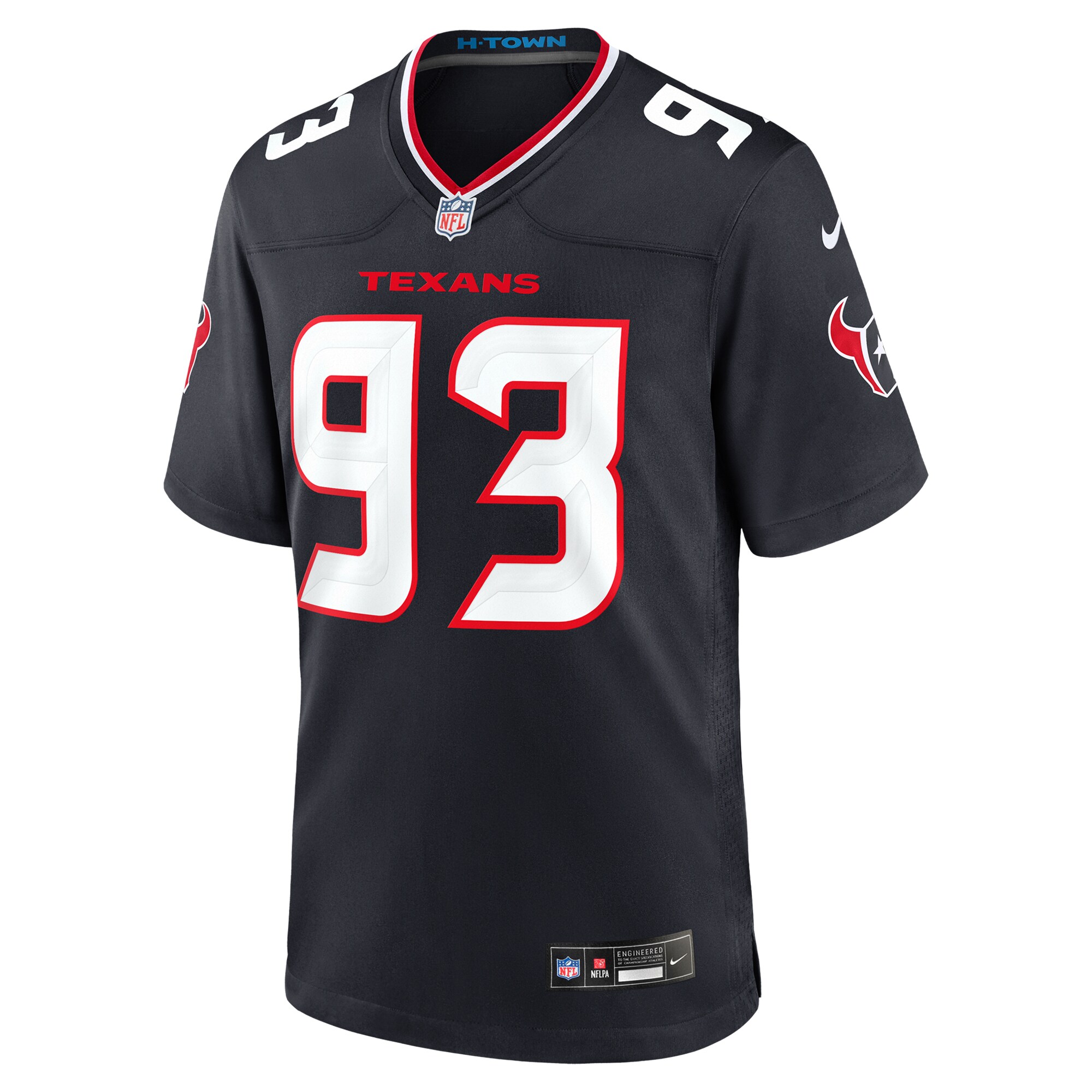 Men's Houston Texans Kurt Hinish Navy Team Game Jersey JS7925 nicesnker - Image 2