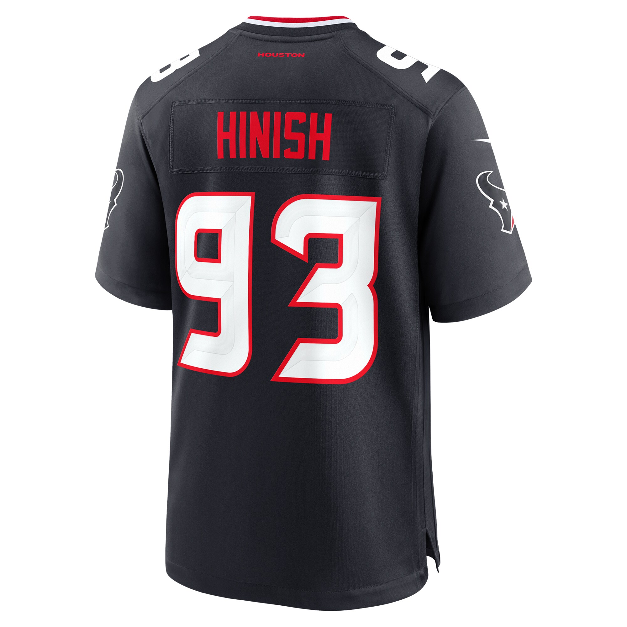 Men's Houston Texans Kurt Hinish Navy Team Game Jersey JS7925 nicesnker - Image 3
