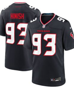 Men's Houston Texans Kurt Hinish Navy Team Game Jersey JS7925 nicesnker