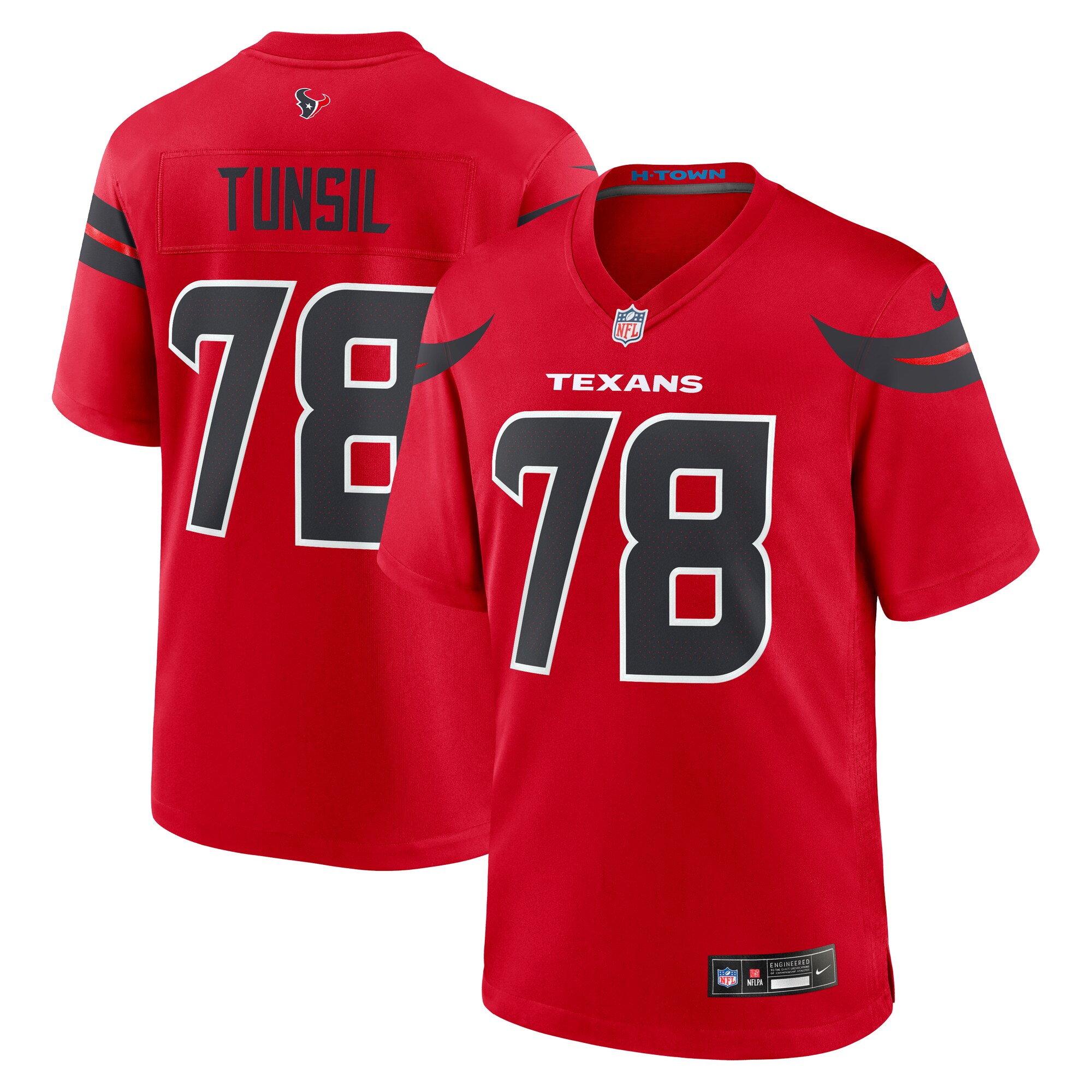 Men's Houston Texans Laremy Tunsil Red Alternate Game Jersey JS5826 nicesnker