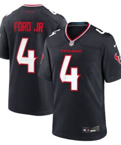 Men's Houston Texans Mike Ford Navy Team Game Jersey JS5698 nicesnker