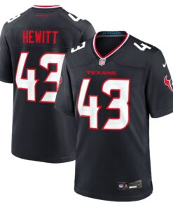 Men's Houston Texans Neville Hewitt Navy Team Game Jersey JS3633 nicesnker