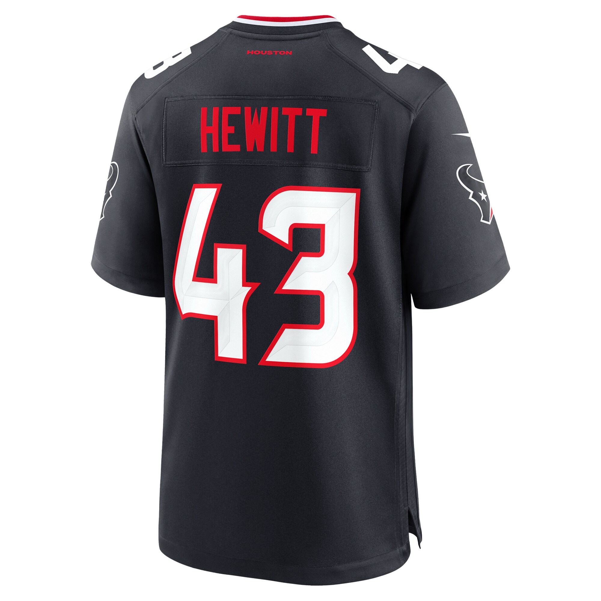 Men's Houston Texans Neville Hewitt Navy Team Game Jersey JS3633 nicesnker - Image 3