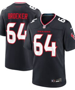 Men's Houston Texans Nick Broeker Navy Team Game Jersey JS6654 nicesnker