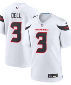 Men's Houston Texans Tank Dell White Game Jersey JS6814 nicesnker