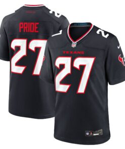 Men's Houston Texans Troy Pride Navy Team Game Jersey JS7120 nicesnker