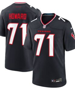 Men's Houston Texans Tytus Howard Navy Team Game Jersey JS9672 nicesnker