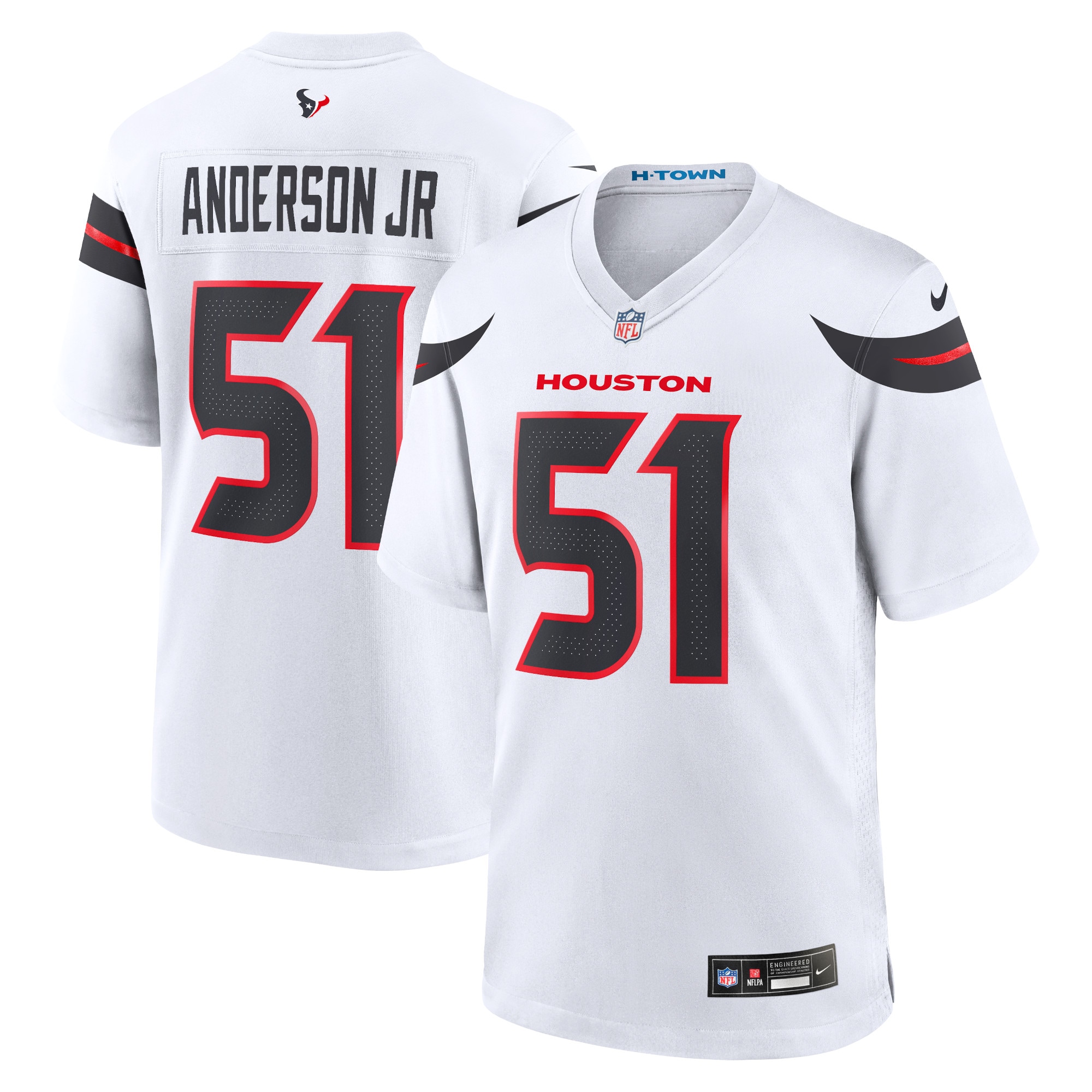 Men's Houston Texans Will Anderson Jr. White Game Jersey JS3670 nicesnker